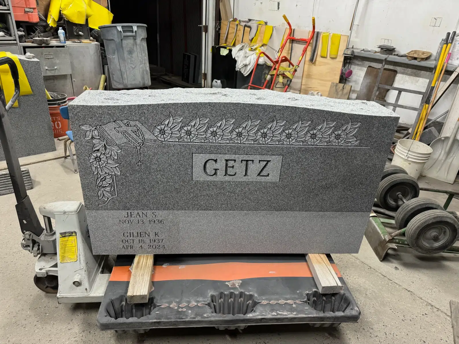 Granite Custom Headstone hand-carved by NJ Headstone Shop in NJ — image 5